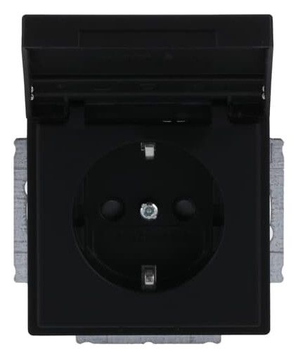 BJ 20 EUKNB-885 SCHUKO Steckdosen-Einsatz schwarz matt future