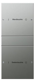GIRA 2132602 Wippenset 2fach (1+1) beschreibbar System 55 Edelstahl