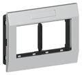 GGK 4671 Adapterrahmen 2-fach AR-2H-9006 frontrastend BR/BRA Raster:45 Alu