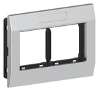 GGK 4671 Adapterrahmen 2-fach AR-2H-9006 frontrastend BR/BRA Raster:45 Alu