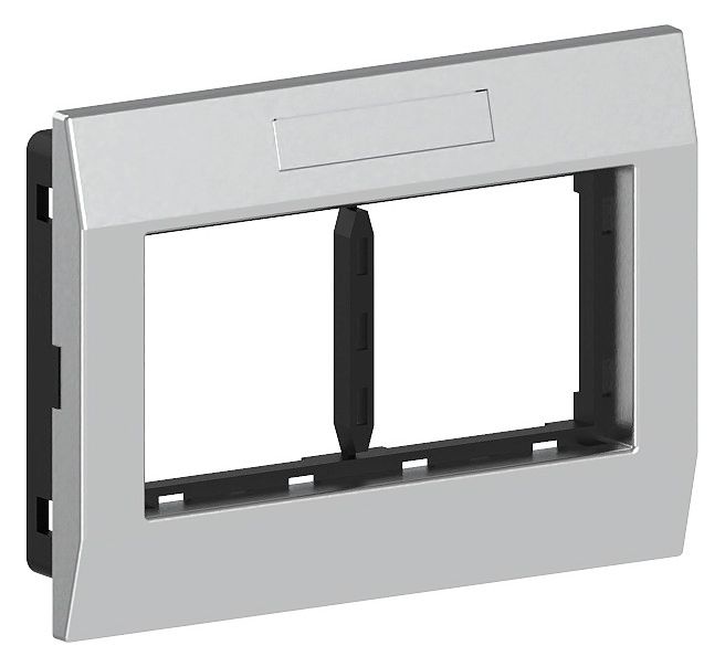 GGK 4671 Adapterrahmen 2-fach AR-2H-9006 frontrastend BR/BRA Raster:45 Alu