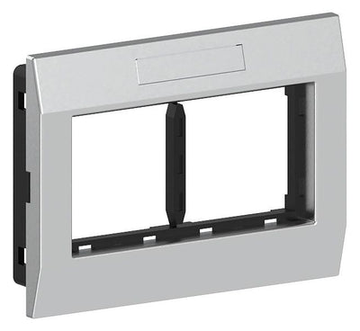 GGK 4671 Adapterrahmen 2-fach AR-2H-9006 frontrastend BR/BRA Raster:45 Alu