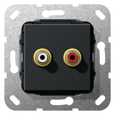 GIRA 563110 Cinch-Audio Kupplung Einsatz Schwarz matt
