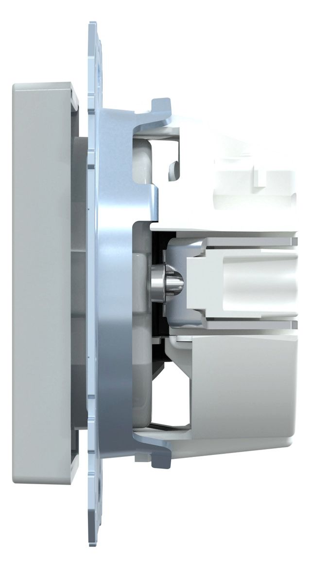 Mert MEG 2302-0329 SCHUKO-Steckdose BRS Sonder m.Schriftfeld StK lichtgrau Sys.M