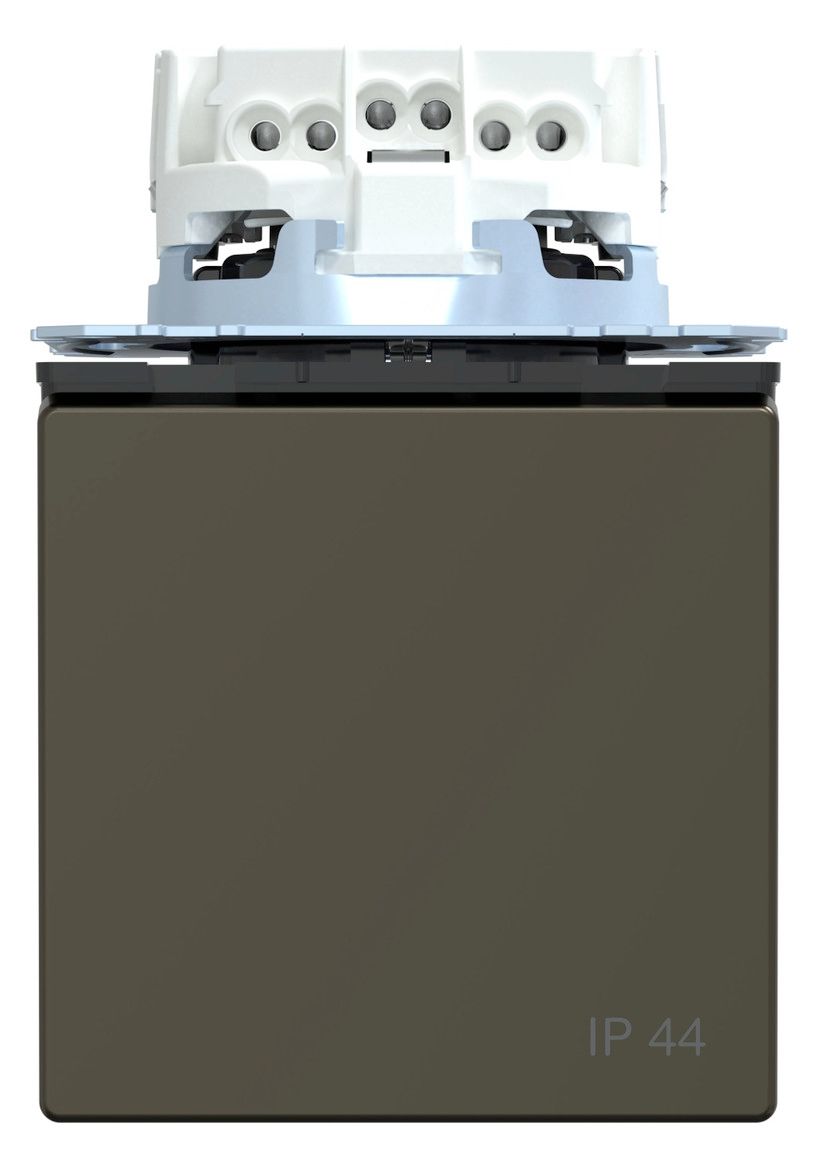 Mert MEG 2314-6052 SCHUKO-Steckdose m.Klappdeckel IP44 BRS StK Moccametallic