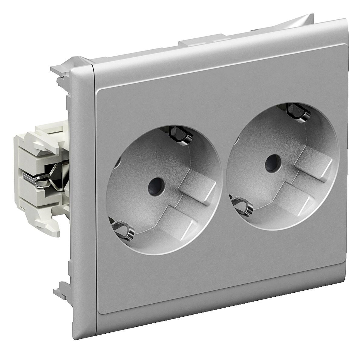 Schneider 5940013 Schukosteckdose CYB-PS 37grad Slave 2-fach 16A/250V anreihbar