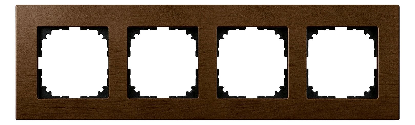 Mert MEG 4054-3473 Holzrahmen,4-fach, Walnuss,M-PLAN