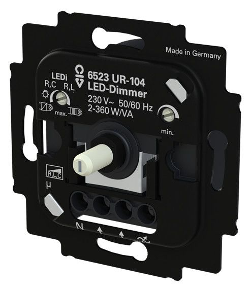BJ 6523 UR-104 LED-Dimmer.2+3 Draht m.N-Klemme