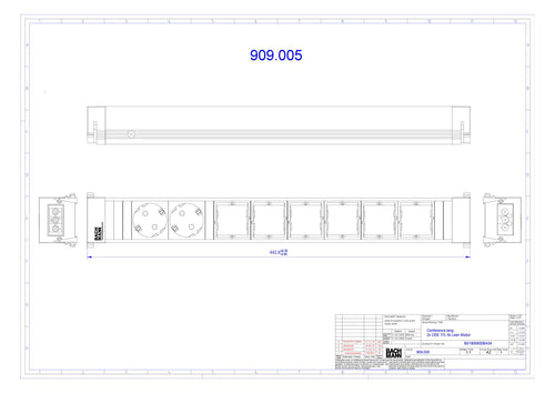 Bachmann 909.005 CONF 2xSchuko 6xABD