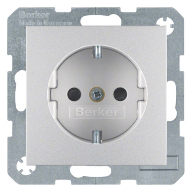Berker 41231404 Steckdose SCHUKO m.erh.BS B.7 alu matt lackiert