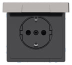 Mert MEG 2314-6050 SCHUKO-Steckdose m.Klappdeckel IP44 BRS StK Nickelmetalli