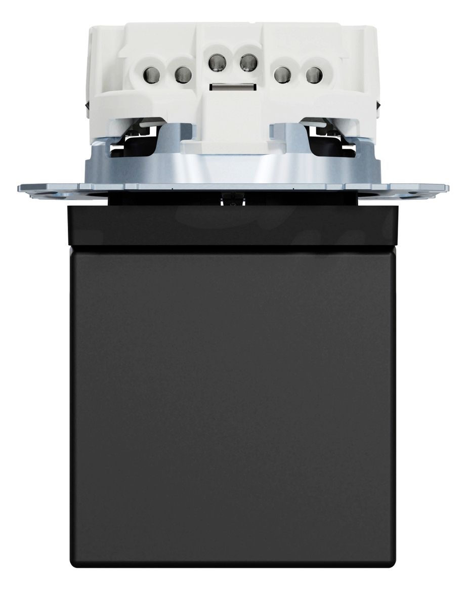 Mert MEG 2311-0403 SCHUKO-Steckdose m.Klappdeckel Steckklemmen,schwarz matt