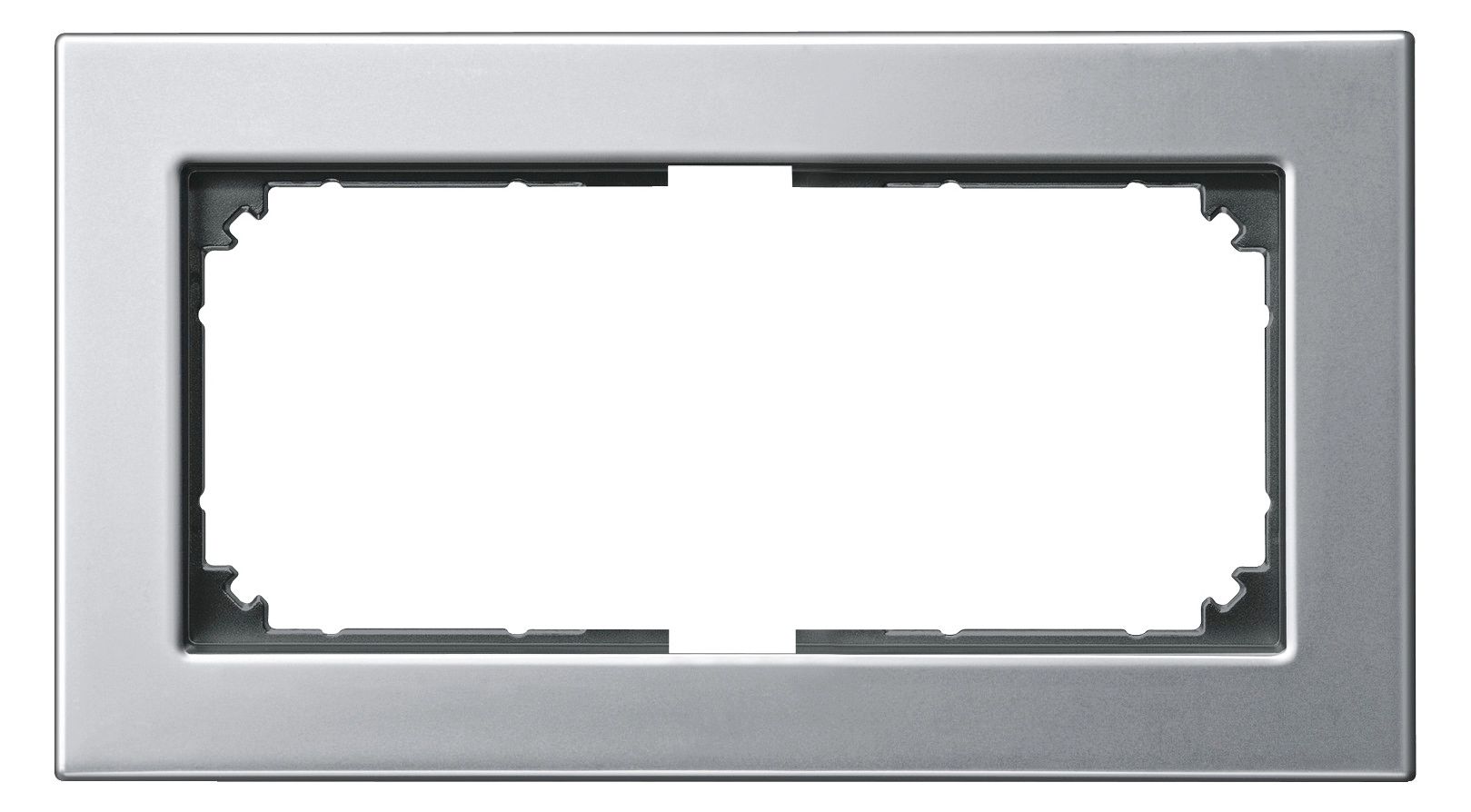 Mert 475860 M-PLAN-Metallrahmen 2fach o.Mittelsteg Platinsilber