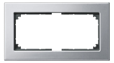 Mert 475860 M-PLAN-Metallrahmen 2fach o.Mittelsteg Platinsilber