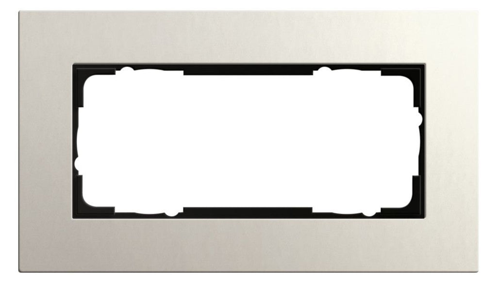 GIRA 1002220 Abdeckrahmen 2f o.Mittelst. Esprit Linoleum-Multiplex Hellgrau