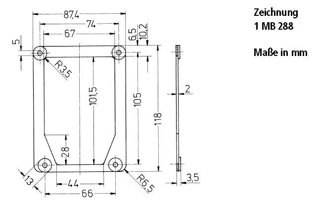 Mennekes 40744 Gegenrahmen Einbaustecker