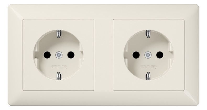 Jung AS1522 Kabel-Kanal-SCHUKO-Steckdose 2fach
