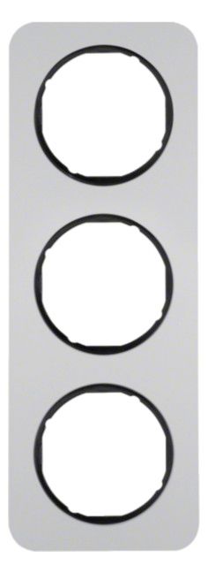 Berker 10132184 Rahmen 3fach R.1 Alu/schwarz