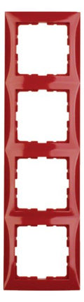 Berker 10148962 Rahmen 4fach S.1 rot glänzend