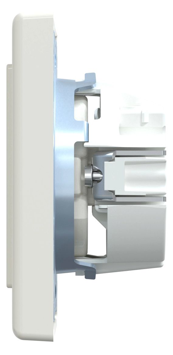 Mert MEG 2301-1419 SCHUKO-Steckdose StK volle Platte polarweiß glänz. M-SMART