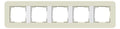 GIRA 0215417 Abdeckrahmen 5fach E3 Sand/Reinweiß glänzend Soft-Touch