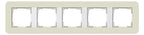 GIRA 0215417 Abdeckrahmen 5fach E3 Sand/Reinweiß glänzend Soft-Touch