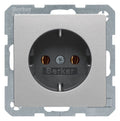 Berker 47436084 Steckdose SCHUKO Q.1/Q.3 alu samt lackiert