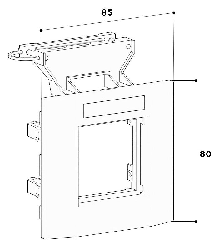 GGK 4685 Adapterrahmen 1-fach AR-1V-9010 frontrastend Säule 80mm alpinweiß