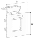 GGK 4685 Adapterrahmen 1-fach AR-1V-9010 frontrastend Säule 80mm alpinweiß