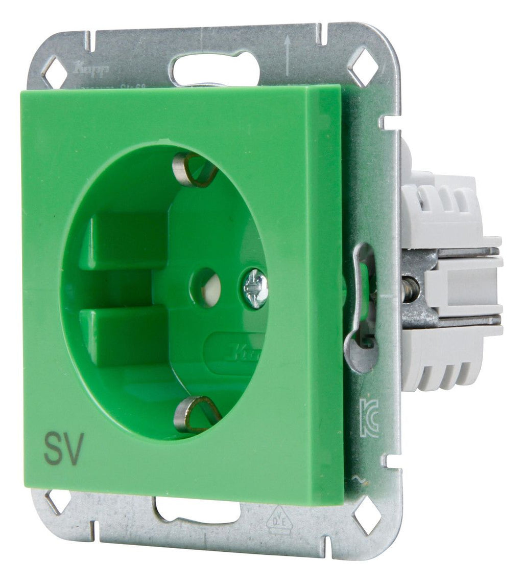 Kopp 940008004 HK07 Schuko Steckdose Aufdruck "SV" grün