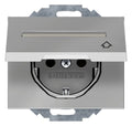 Berker 47487104 Steckdose SCHUKO+Klappd. u.B-feld K.5 Edelstahl Rostfrei