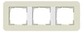 GIRA 0213417 Abdeckrahmen 3fach E3 Sand/Reinweiß glänzend Soft-Touch