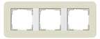 GIRA 0213417 Abdeckrahmen 3fach E3 Sand/Reinweiß glänzend Soft-Touch