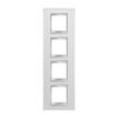 GEWISS GW16229TB Abdeckrahmen LUX International 2+2+2+2M vert. Milchweiss