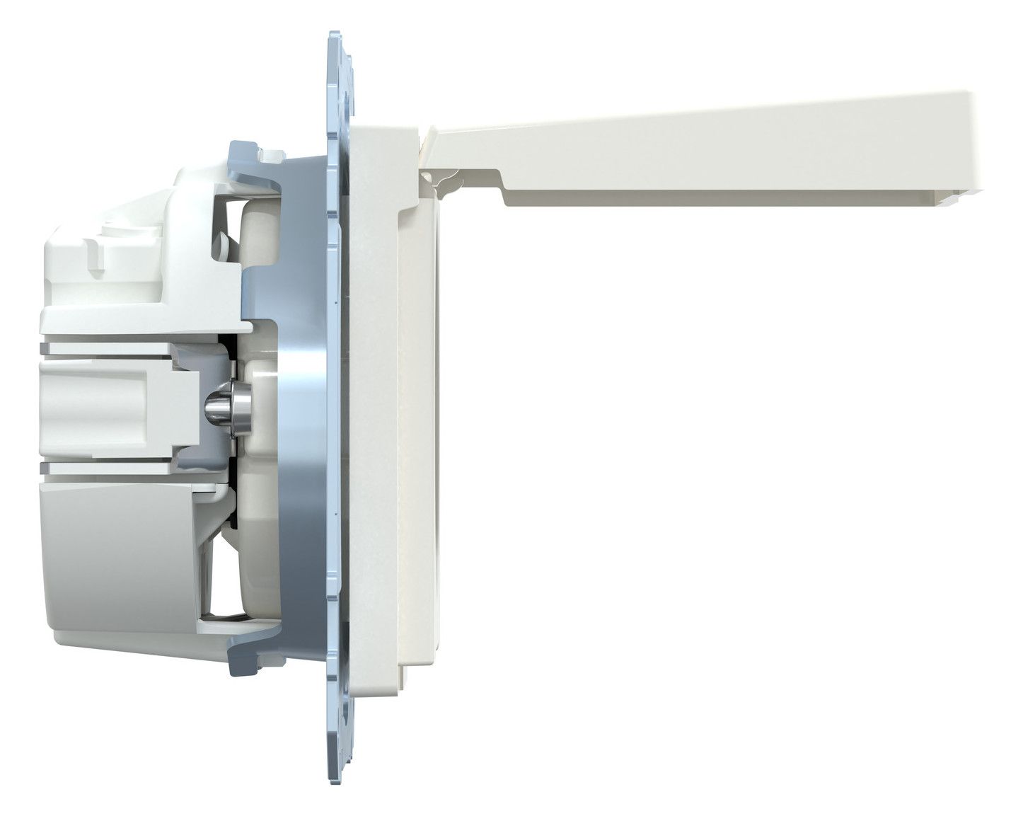 Mert MEG 2414-0319 SCHUKO-Steckdose BRS m.Klappdeckel IP44 SK polarweiß gl. S.M