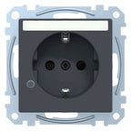 Mert MEG 2303-0414 SCHUKO-Steckdose BRS Ko.+Schriftfeld StK anthrazit System M
