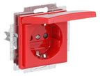 BJ 20 EUKB-917 SCHUKO Steckdose Klappdeckel Bs rot Busch-balance SI