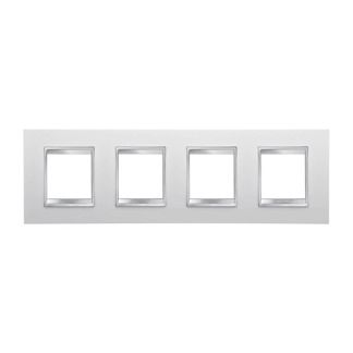 GEWISS GW16228TB Abdeckrahmen LUX International 2+2+2+2M horiz. Milchweiss