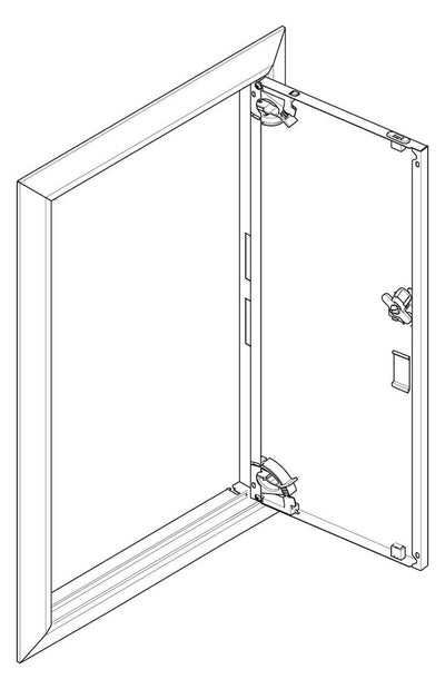 ABN GBRU15T Blendrahmen m.Volltüre f.UP-Flachverteiler,1x5-reihig