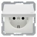 Berker 47516089 Steckdose SCHUKO+Klappd. Q.1/Q.3 polarweiß samt
