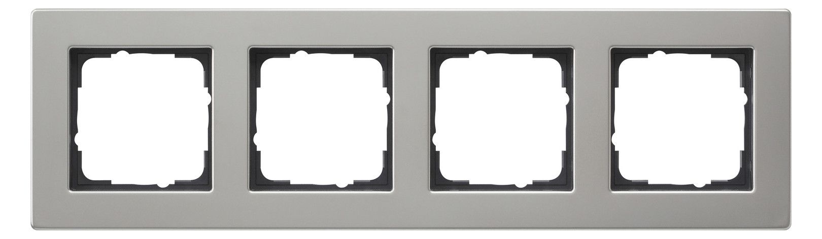 GIRA 0214335 Abdeckrahmen 4fach flach E2 Edelstahl