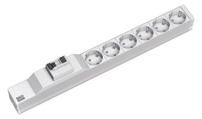 Bachmann 333.411 19" 1HE 6xSchuko 1xFi Strom 2m Schuko