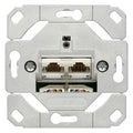 GIRA 245200 Netzwerk Cat.6A 2fach Einsatz Anschlussdose