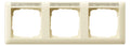 GIRA 109301 Abdeckrahmen 3fach waager. BSF Standard 55 Cremeweiß glänzend