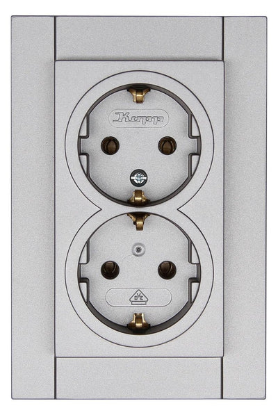 Kopp 929547086 ATHENIS Schuko Steckdose 2f stahl