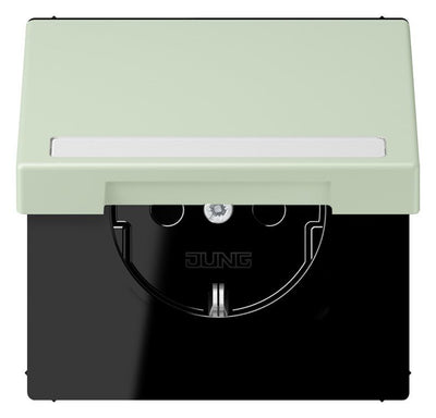 Jung LC1520BFNAKL218 SCHUKO-Steckd.KI m. Klappdeckel m.S