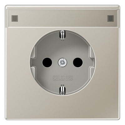 Jung ES1520NA SCHUKO Steckdose Schriftfeld LS Edelstahl