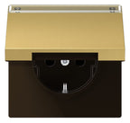 Jung ME1520NAKLC SCHUKO Steckdose Klappdeckel Schriftf. LS Messing classic