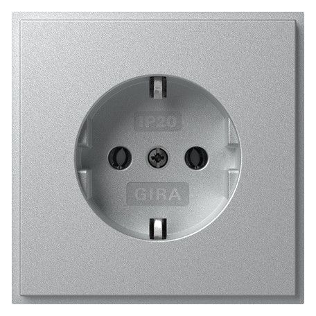 GIRA 418865 SCHUKO-Steckdose (IP20) TX_44 Farbe Alu