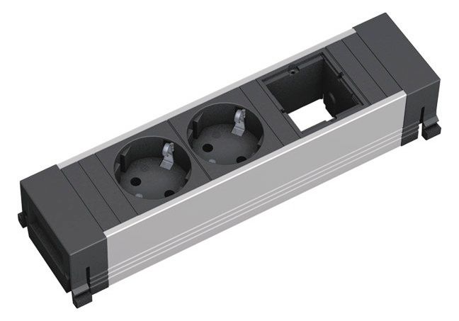 Bachmann 916.000 POWER FRAME 2xSchuko 1xABD